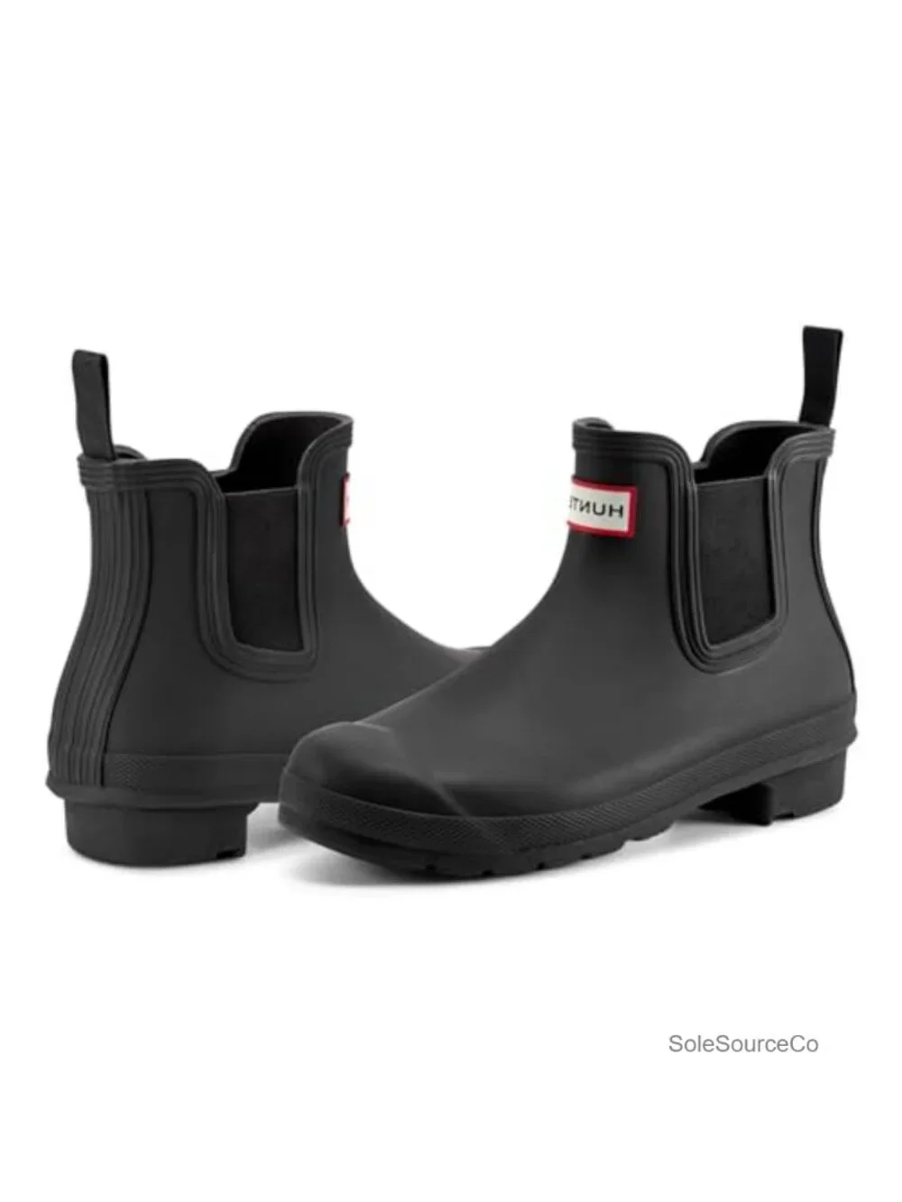 Women's Waterproof Chelsea Ankle Rain Boots Pull-On Rubber